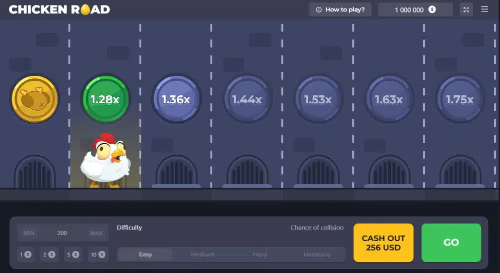 Step-by-step instructions for playing Chicken Road.